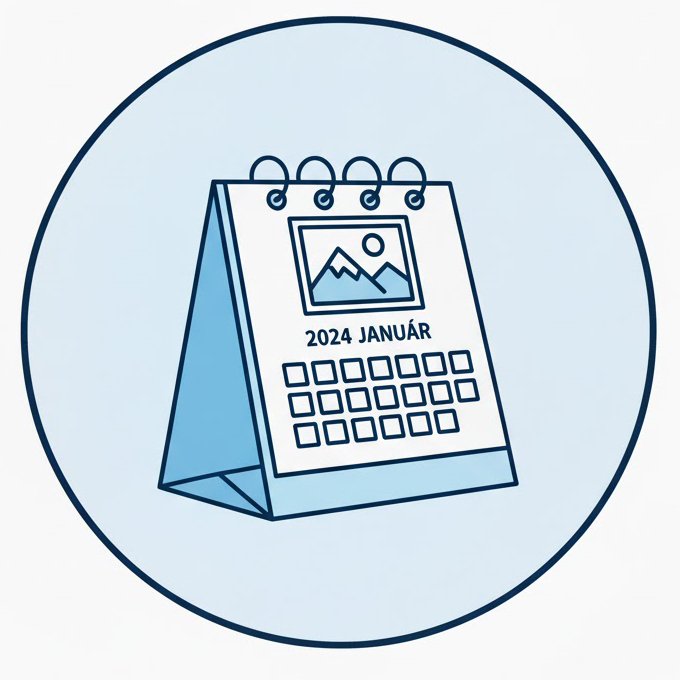 Asztali fényképes naptár ikon