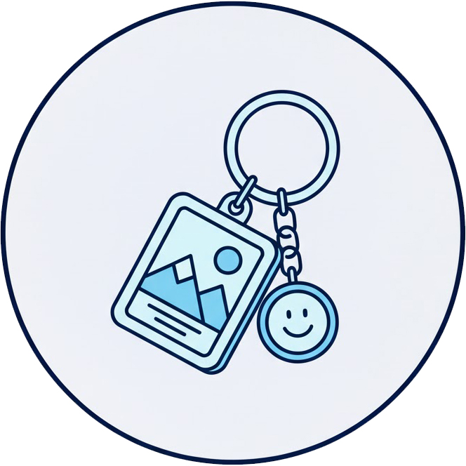 Fényképes kulcstartó, egyedi kulcstartó ikon