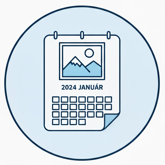 Egyedi fényképes naptár, fotónaptár, egyedi naptár ikon