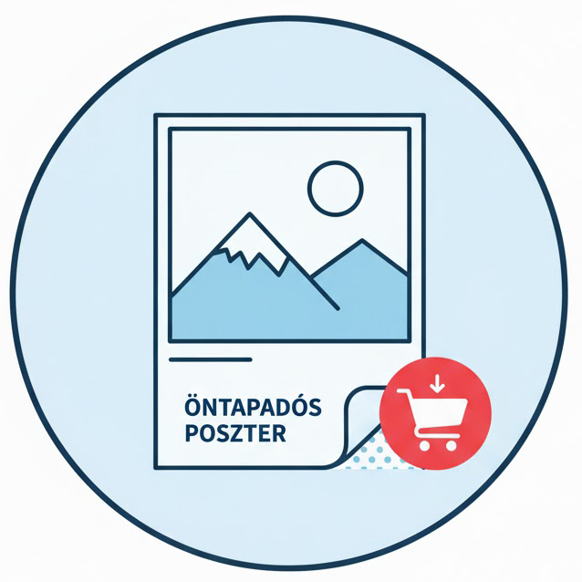 Öntapadós poszter rendelés ikon