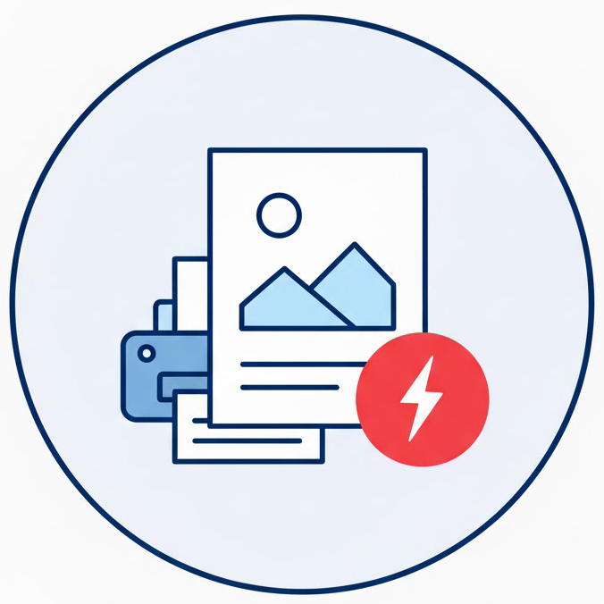 Poszter nyomtatás, fényképes poszter készítés ikon