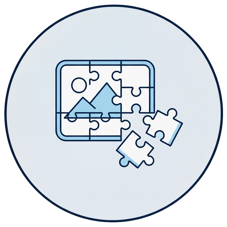 Fényképes puzzle készítés, egyedi puzzle ikon