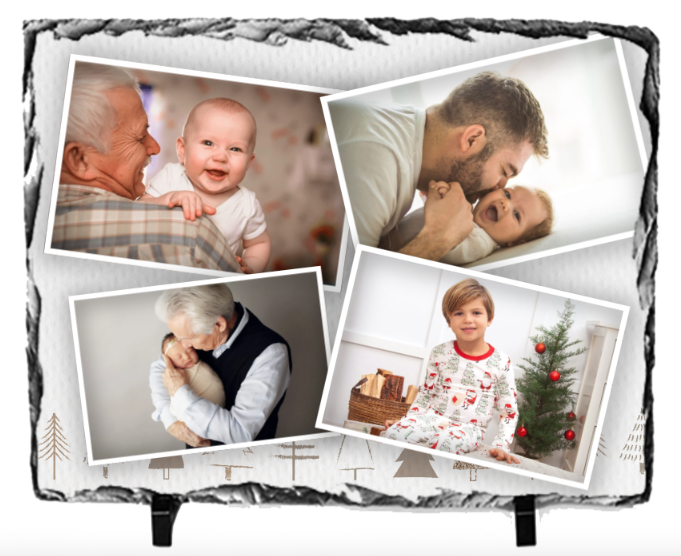 Fényképes Fotókő (15x21) -  Karácsony - 4 képes sablon