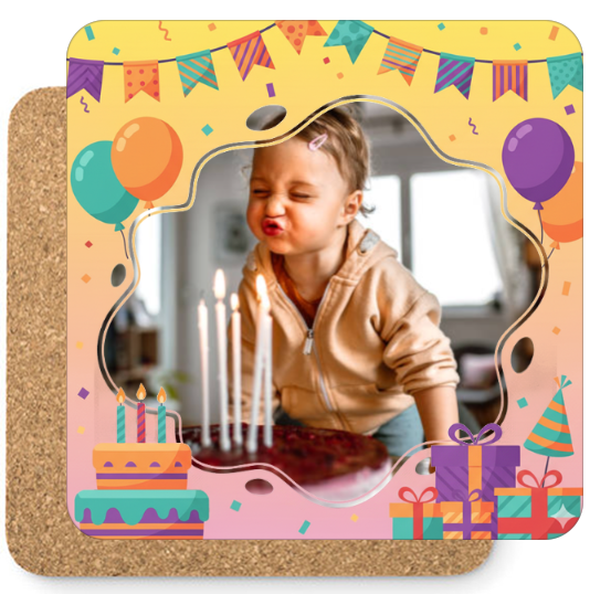 Fényképes Poháralátét - Születésnap - Party 03